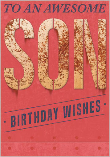 Picture of AWESOME SON BIRTHDAY CARD